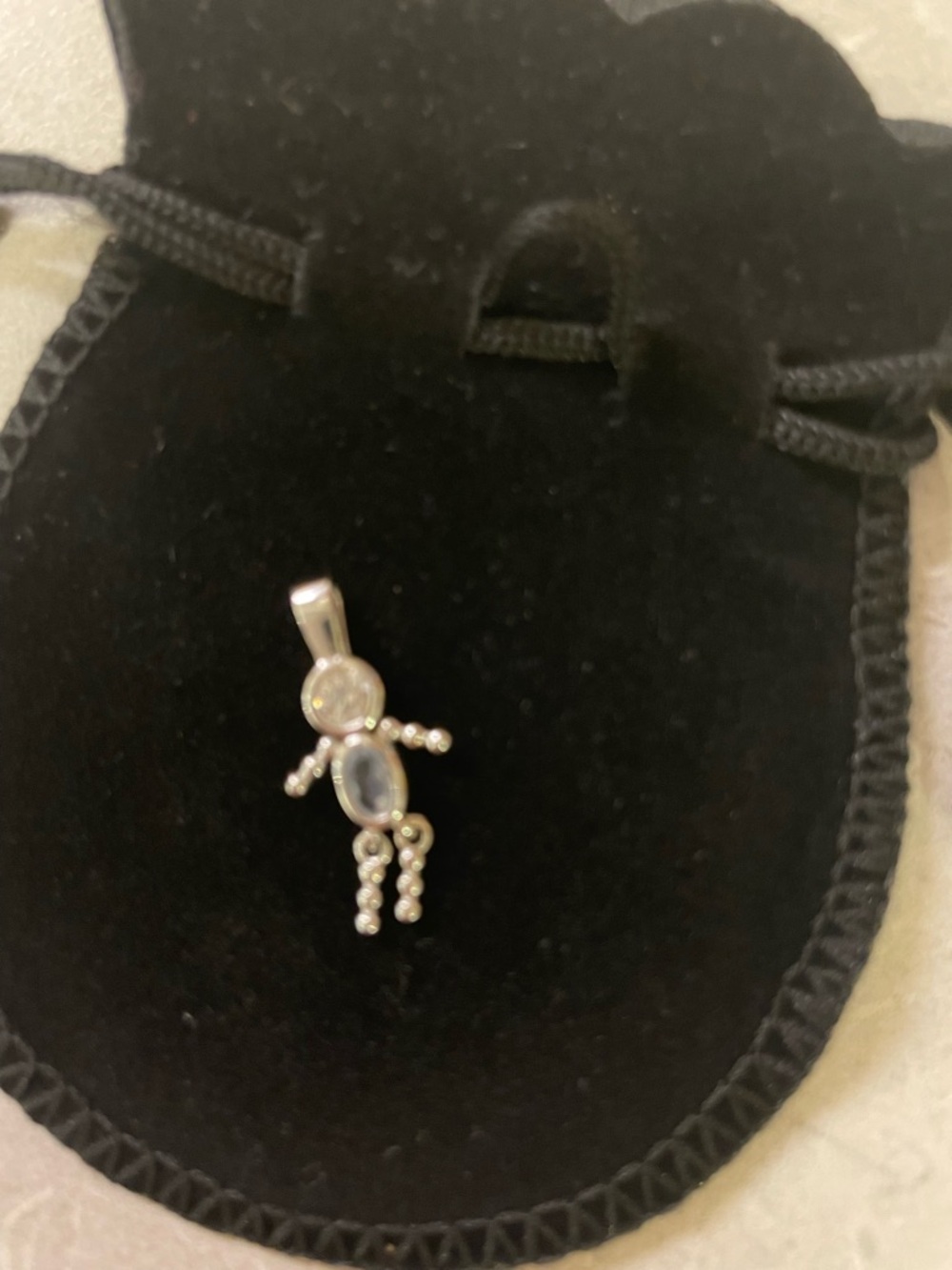 Ginger Lyne Boy Kid Birthstone March Pendant Charms Cubic Zirconia Stone New - Picture 5 of 6